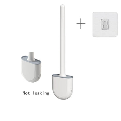Wall Hanging Toilet Brush with Holder Long -  Toilet Brush Soft Bristles =  Cleaning Brush Bathroom Accessories