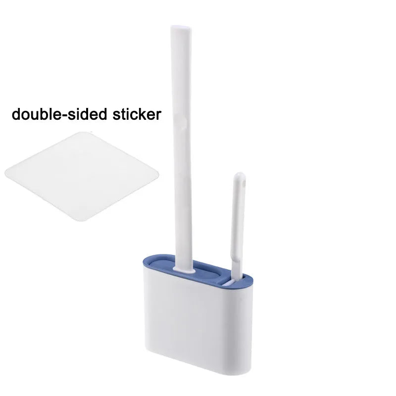 Wall Hanging Toilet Brush with Holder Long -  Toilet Brush Soft Bristles =  Cleaning Brush Bathroom Accessories