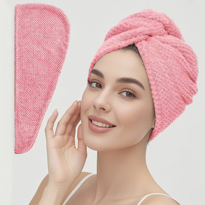 Hair towel -Textured dry hair cap / Absorbent hair towel wrap for button-down Women