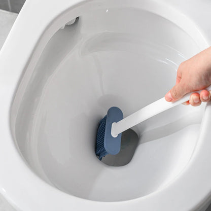 Wall Hanging Toilet Brush with Holder Long -  Toilet Brush Soft Bristles =  Cleaning Brush Bathroom Accessories