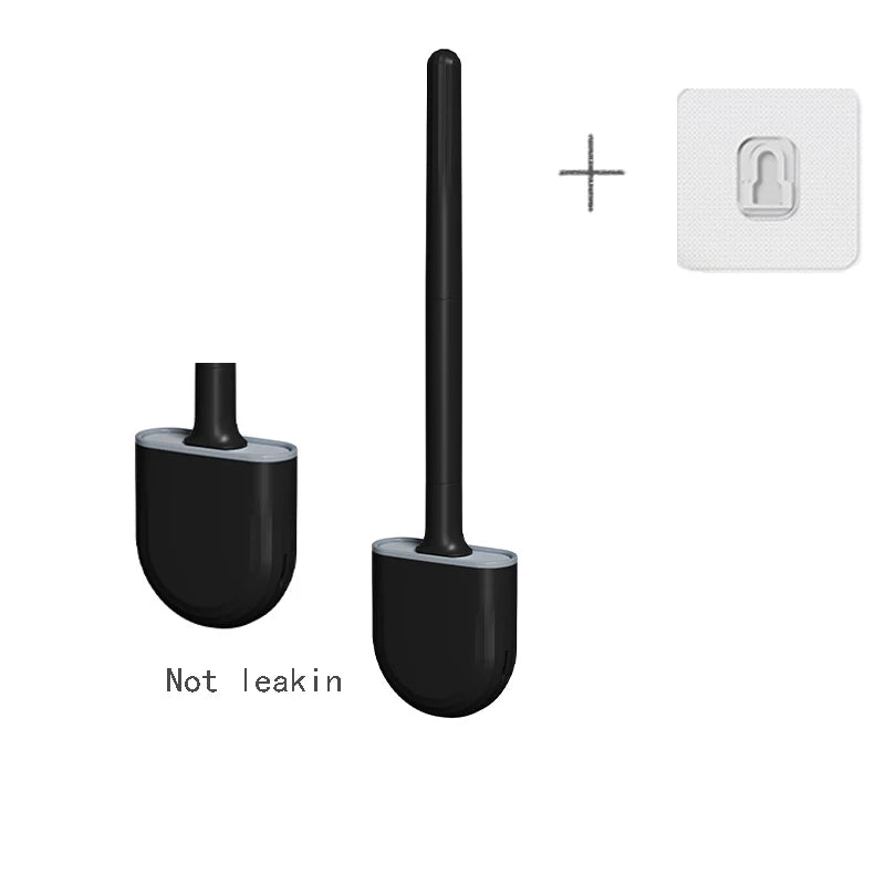 Wall Hanging Toilet Brush with Holder Long -  Toilet Brush Soft Bristles =  Cleaning Brush Bathroom Accessories